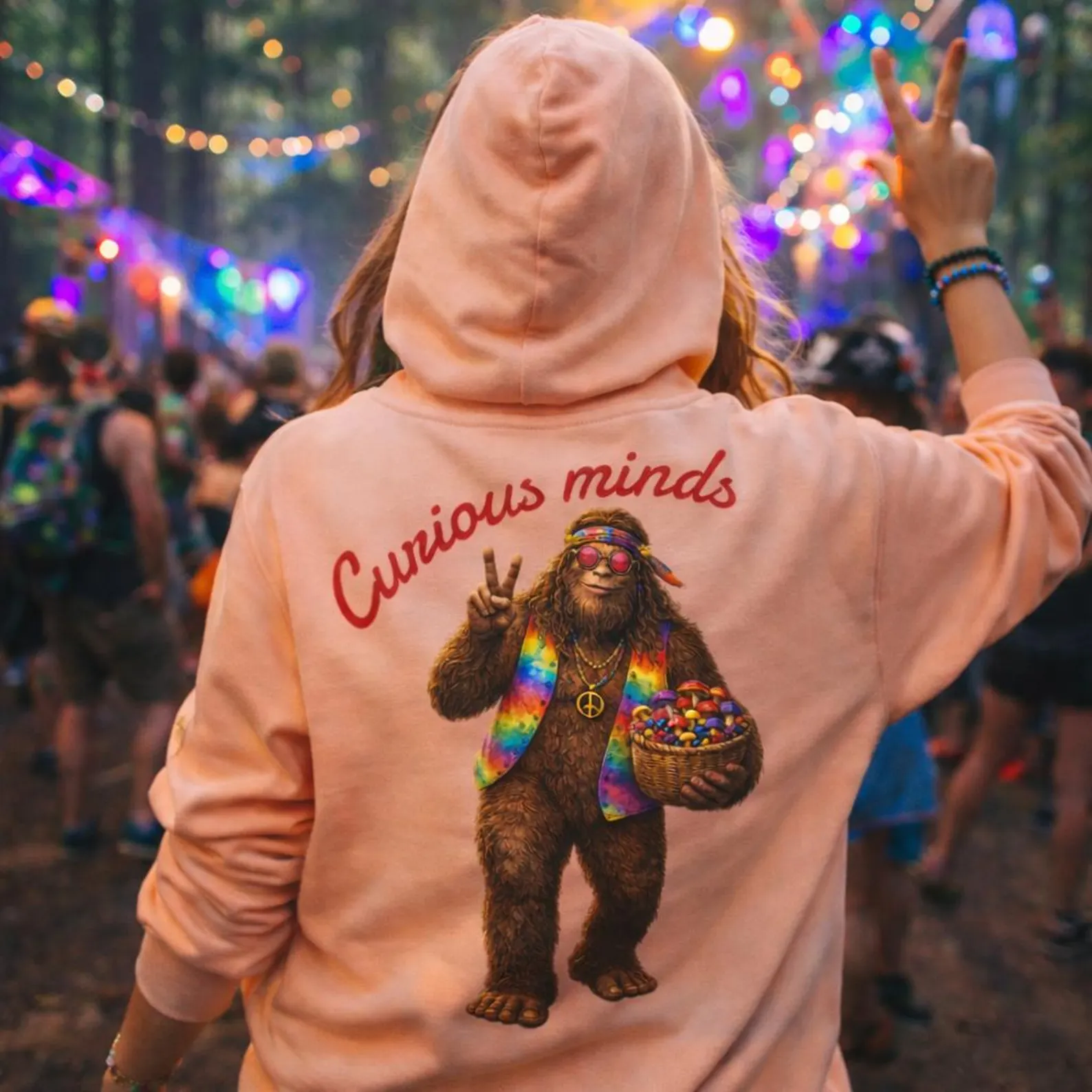 Curious Minds Bigfoot | Three-Panel Fleece Hoodie