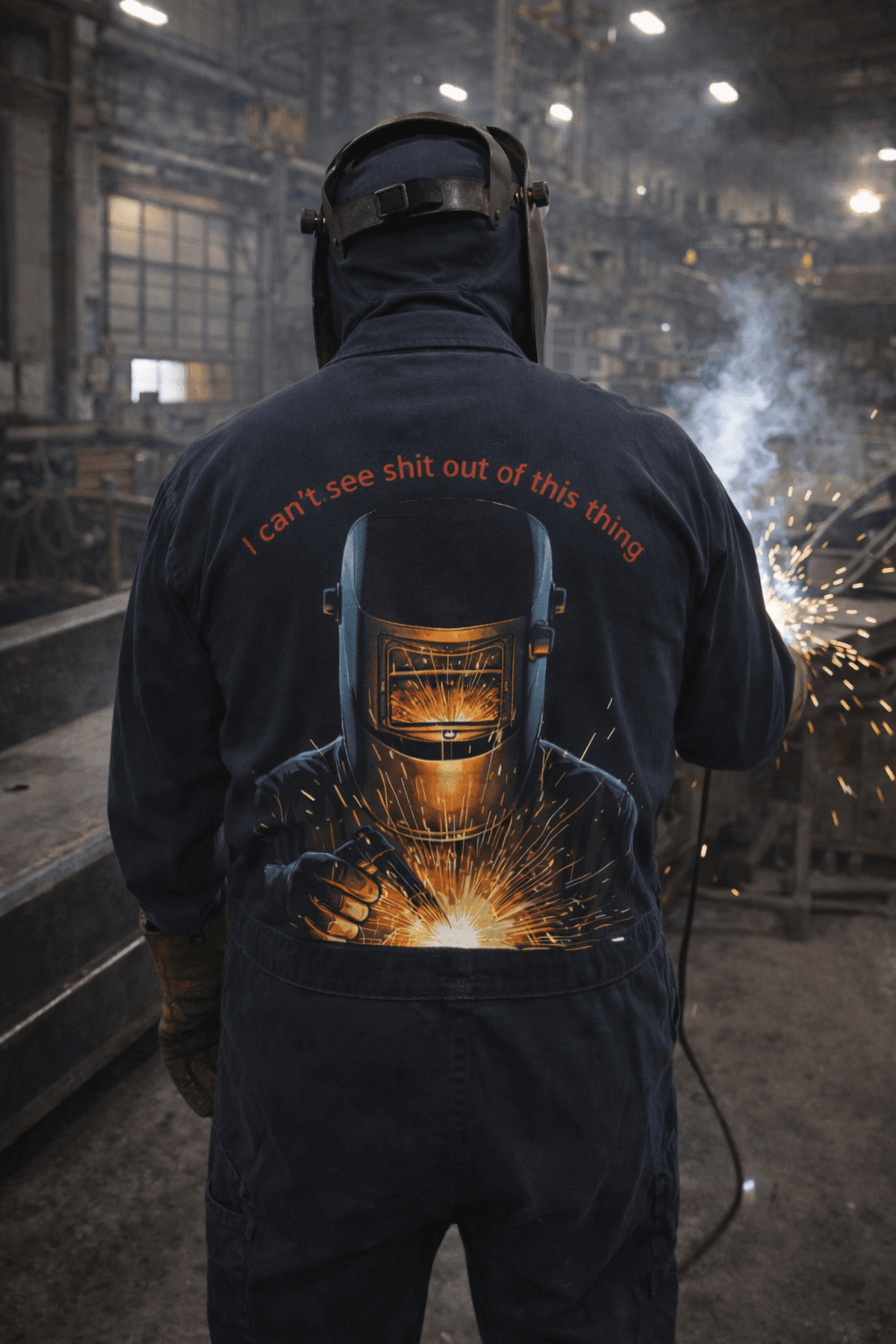 Welder Sparks Tee | Welding Illustration, Industrial Art